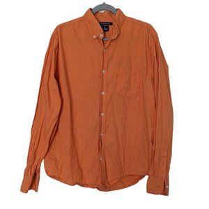 Men's Old Navy slim fit button-down shirt, orange, size L